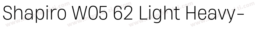 Shapiro W05 62 Light Heavy字体转换